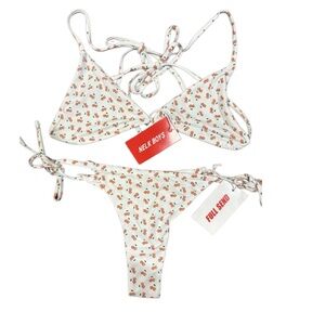 Full Send Cherry Print Bikini Set Small New